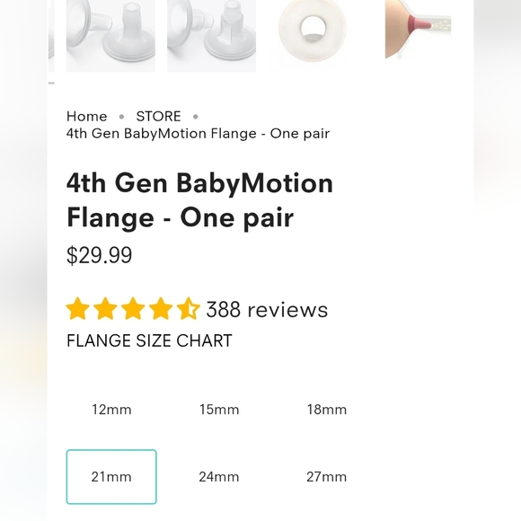 BabyMotion Flange - Soft and Comfortable White - Picture 3 of 3
